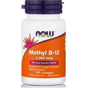 Now Foods Methyl B-12 Βιταμίνη 1000mcg 100 υπογλώσσια δισκία
