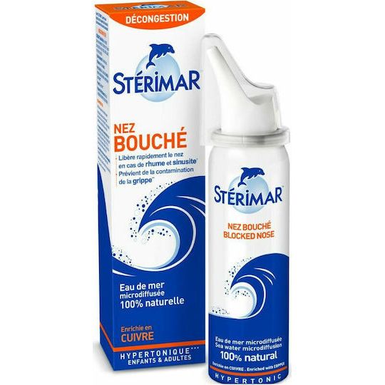 Sterimar Blocked Nose από 3 Ετών Ρινικό Σπρέι με Θαλασσινό Νερό για Όλη την Οικογένεια 100ml