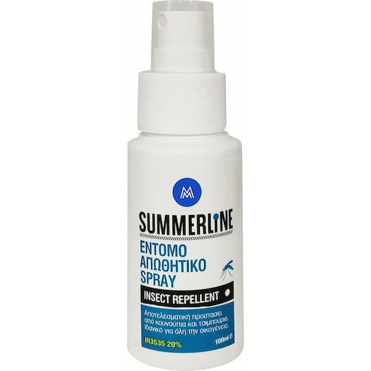 Medisei Summerline Insect Repellent Εντομοαπωθητική Λοσιόν σε Spray Κατάλληλη για Παιδιά 100ml