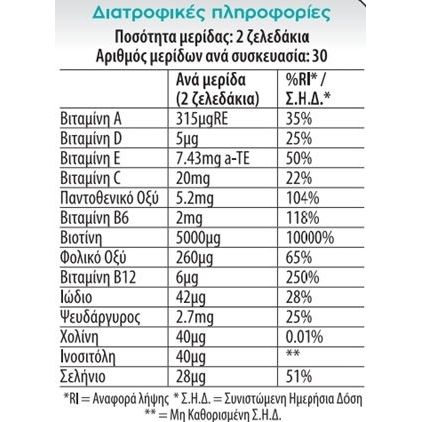 Vican Chewy Vites Adults Hair Skin & Nails Ειδικό Συμπλήρωμα Διατροφής 60 ζελεδάκια Red Fruits
