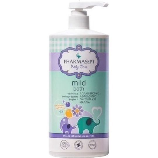 Pharmasept Baby Care Mild Bath Βρεφικό Αφρόλουτρο για Σώµα & Μαλλιά, 1lt