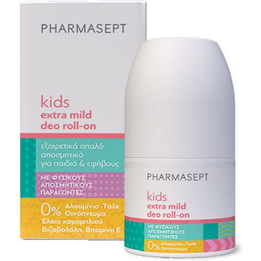 Pharmasept Promo (-50% στο 2ο προϊόν) Kids Extra Mild Deo Roll-on Αποσμητικό για Παιδιά & Εφήβους, 2x50ml