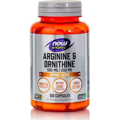 Now Foods Arginine & Ornithine 100 κάψουλες
