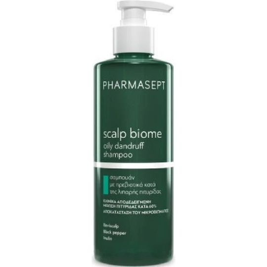 Pharmasept Scalp Biome Oily Dandruff Shampoo Σαμπουάν με Πρεβιοτικά κατά της Λιπαρής Πιτυρίδας, 400ml