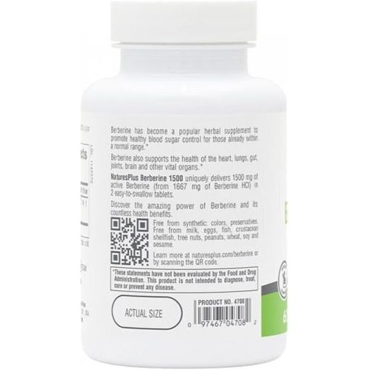 Nature's Plus Pro Berberine 1500mg 60 ταμπλέτες