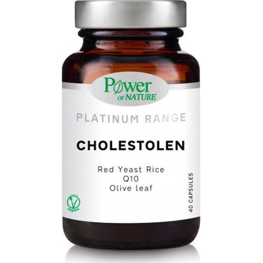 Power Of Nature Platinum Range Cholestolen Red Yeast Rice Q10 Olive Leaf 40 κάψουλες