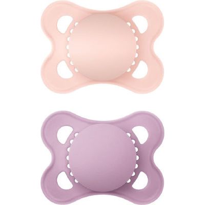Mam Orthodontic Silicone Pacifiers Colours Of Nature Pink-Purple for 2-6 months 2pcs