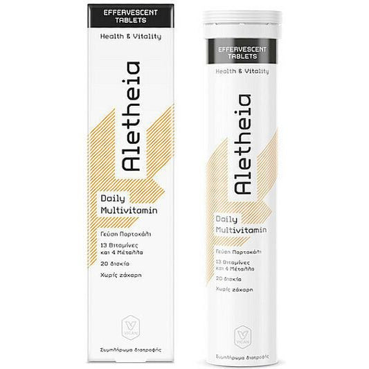 Vican Aletheia Daily Multivitamin Πολυβιταμίνη Γεύση Πορτοκάλι 20 Αναβράζοντα Δισκία & Vitamic C 1000mg Γεύση Blueberry-Raspberry 20 Αναβράζοντα Δισκία για Ενίσχυση του Ανοσοποιητικού 1000mg