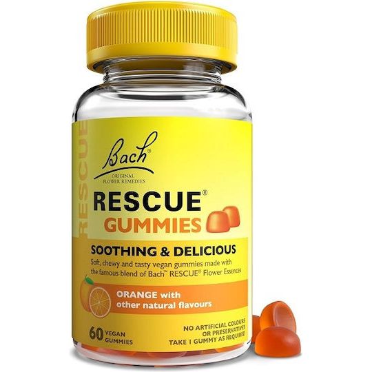 Bach Rescue Night Συμπλήρωμα για τον Ύπνο 60 ζελεδάκια Πορτοκάλι