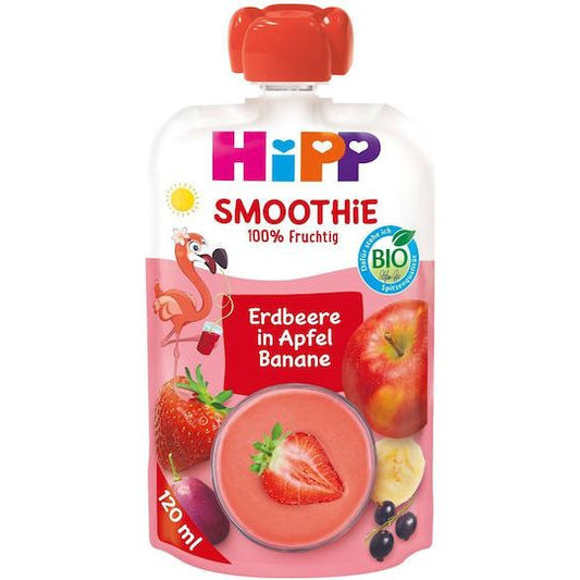 Hipp Organic Smoothie Φράουλα, Μήλο & Μπανάνα, 120ml