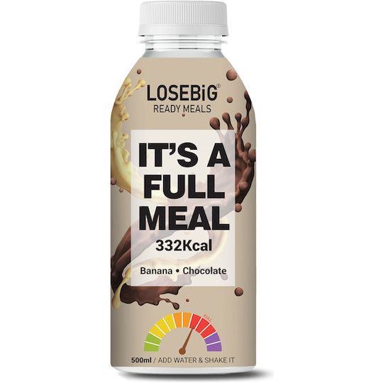 Losebig fullmeal Banana-Chocolate – Πλήρες Γεύμα 332 Θερμίδες 40γρ Πρωτεΐνης, 500ml