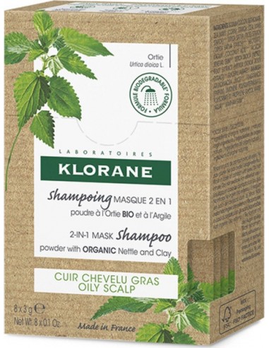 Klorane 2-in-1 Mask Shampoo Oily Scalp 8x3gr