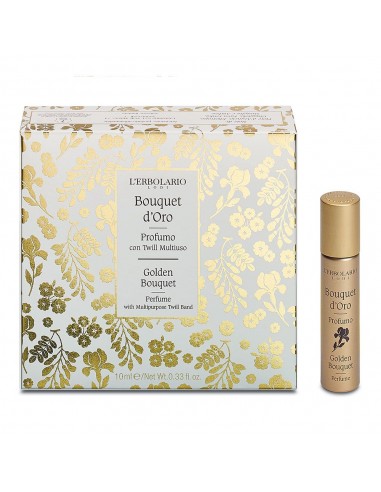 L' Erbolario Perfume with Multipurpose Twill Band Golden Bouquet 10ml