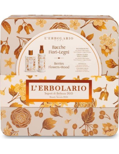 L' Erbolario Berries Flowers Wood Limited Edition Σετ Καθαρισμού με Αφρόλουτρο και Κρέμα Σώματος