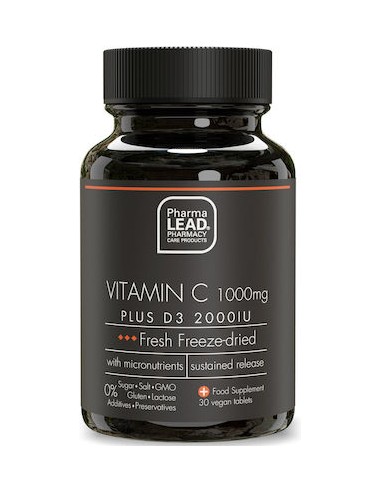 Pharmalead Black Range Vitamin C Plus D3 2000iu 1000mg 30 φυτικές κάψουλες