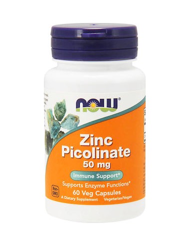 Now Foods Zinc Picolinate 50mg 60 φυτικές κάψουλες