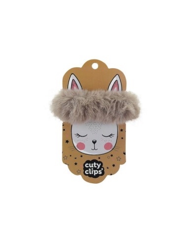 Fluffy Bunny No 4 Παιδικό Λαστιχάκι Scrunchy σε Μπεζ Χρώμα 1τμχ