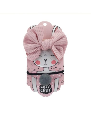 Cuty Clips Boss Bunny Παιδική Κορδέλα & Λαστιχάκι Μαλλιών No3 – Ροζ