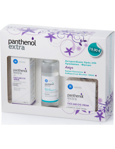 Medisei Panthenol Face & Eye Serum 30ml + Δώρο Face & Eye Cream 50ml & Micellar True Cleanser 3in1 100ml
