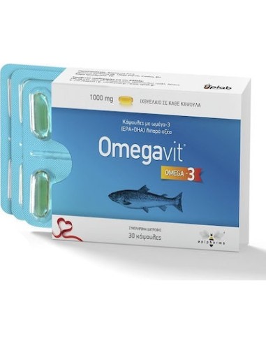 Uplab Pharmaceuticals Omegavit Ιχθυέλαιο 1000mg 30 μαλακές κάψουλες