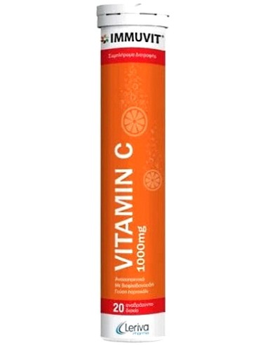 Leriva Pharma Immuvit Vitamin C 1000mg (Orange Flavor) 20tabs
