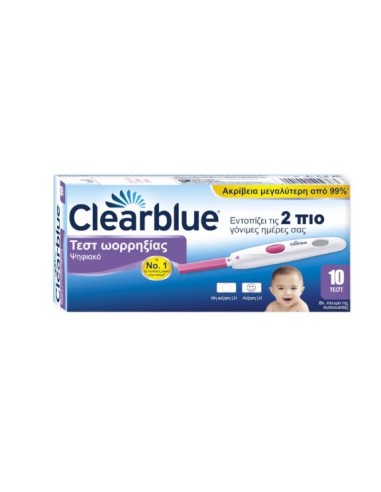 CLEARBLUE Ovulation Test Digital Ψηφιακό Τεστ Ωορρηξίας, 10τμχ