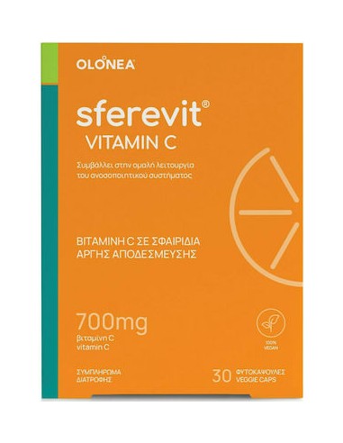 Olonea Sferevit Vitamin C Βιταμίνη για Ενέργεια & Ανοσοποιητικό 700mg 30 φυτικές κάψουλες