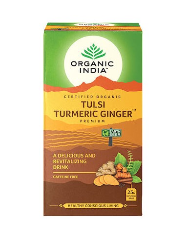 Organic India Τσάι Turmeric Ginger 25 Φακελάκια