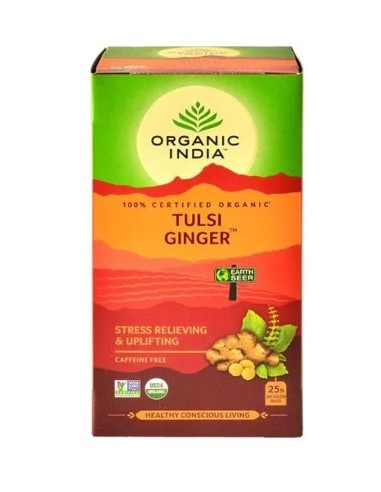 Organic India Τσάι 25 Φακελάκια με Άρωμα Ginger