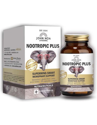 John Noa Liposomal Nootropic Plus Συμπλήρωμα για την Μνήμη 30 φυτικές κάψουλες