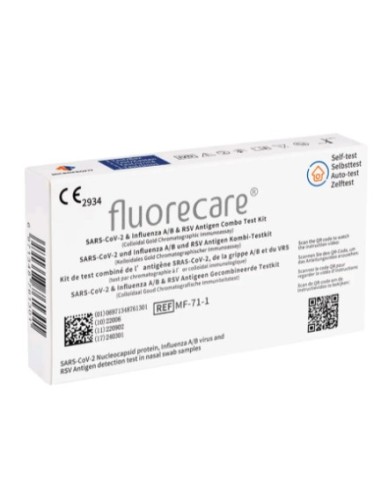 FLUORECARE - Συνδυαστικό Τέστ 4 σε 1 SARS-CoV-2 & RSV & Flu A/B - 1τεμ. (Τest Covid - Γρίπης - RSV)