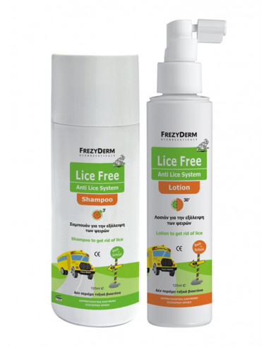Frezyderm Lice Free Set Sampoo 125ml + Lotion 125ml + Toothed Comb