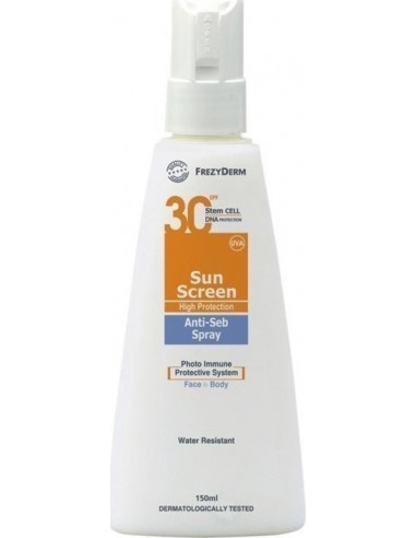 Frezyderm Sun Screen Anti-Seb Spray SPF30 150ml