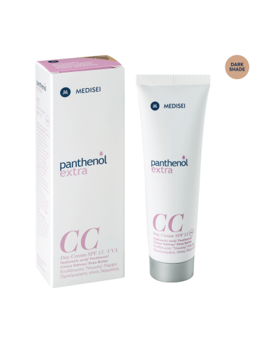 Medisei Panthenol Extra CC Day Cream SPF15 Dark Shade Κρέμα CC για Ενυδάτωση, Τόνωση & Λάμψη,50ml