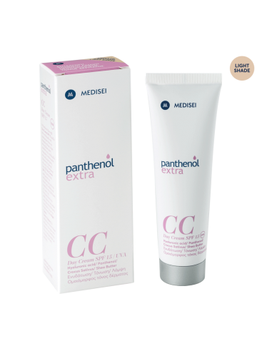 Panthenol Extra CC Day Cream SPF15 Light Shade Κρέμα CC για Ενυδάτωση, Τόνωση & Λάμψη, 50ml