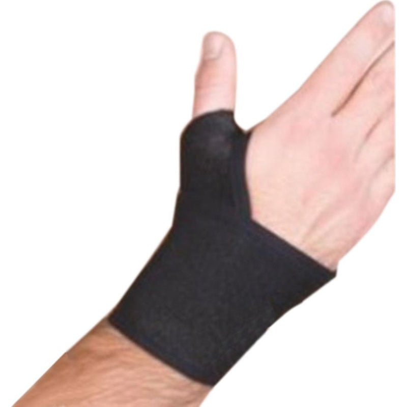 Anatomic Help 0553 Wristband with Thumb &amp; Tie in Black Color