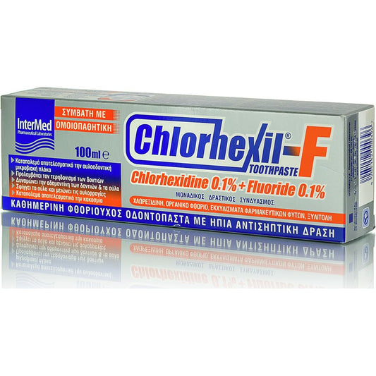 InterMed Chlorhexil F Οδοντόκρεμα με Χλωρεξιδίνη για Ουλίτιδα & Περιοδοντίτιδα 100ml