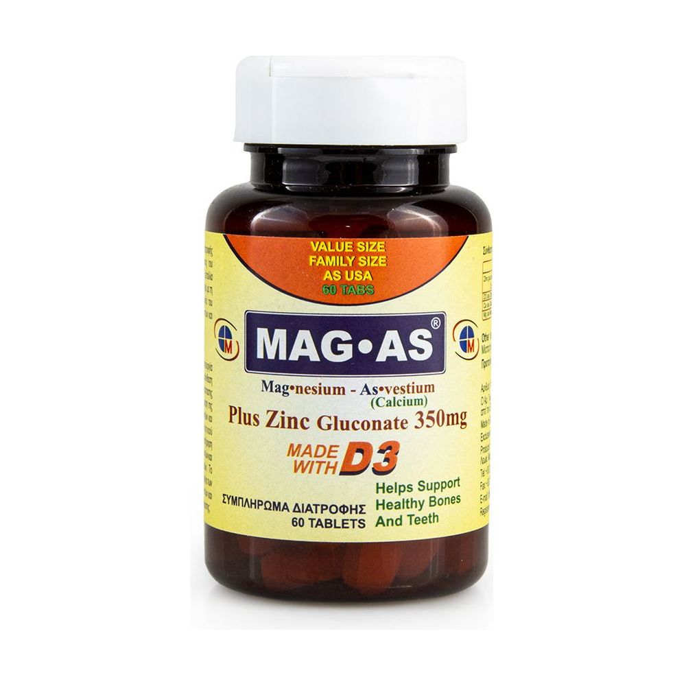 Medichrom MAG AS Plus Zinc Gluconate 350mg 60 ταμπλέτες