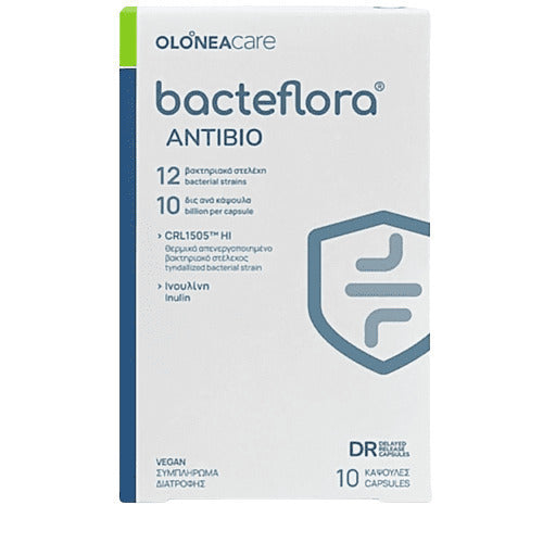 Olonea Bacteflora Antibio Φόρμουλα με Προβιοτικά & Πρεβιοτικά 10 κάψουλες