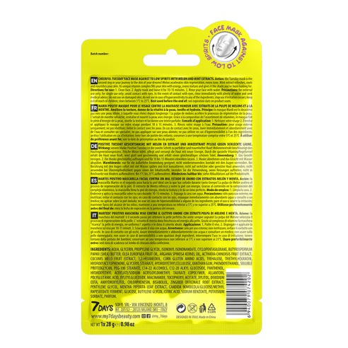 7DAYS Cheerful Tuesday Sheet Mask 28g