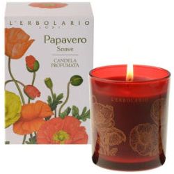 L' Erbolario Perfumed Candle Sweet Poppy Αρωματικό Κερί με Νότες από Πέταλα Παπαρούνας 1τμχ