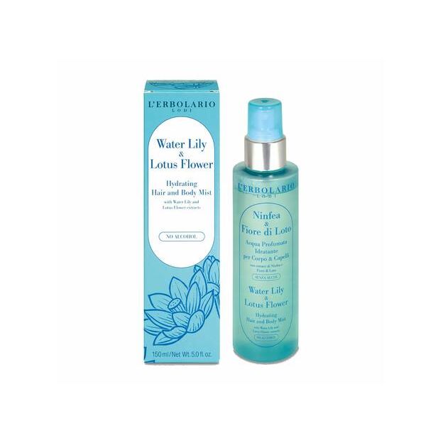 L 'Erbolario Hydrating Hair and Body Water Lily & Lotus Flower 150ml