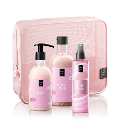 Lavish Care Baby Pink Σετ Περιποίησης Σώματος με Νεσεσέρ