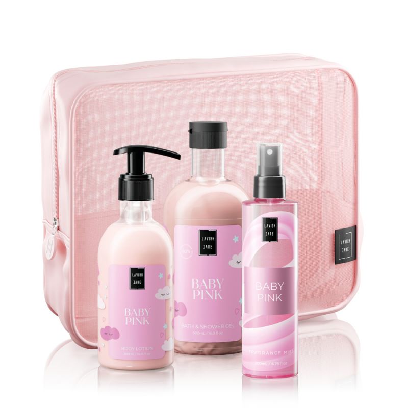Lavish Care Baby Pink Σετ Περιποίησης Σώματος με Νεσεσέρ