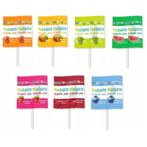 Yumearth Organic Pop Органични плодови близалки с различни вкусове 1 бр.