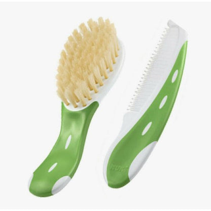 Nuk Baby Brush Comb White Green 2pcs