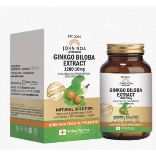 JOHN NOA Superherbs Ginkgo Biloba 6000 Dietary Supplement 30caps