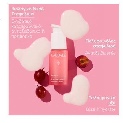 Caudalie Xmas PROMO VinoHydra Moisturizing Cleansing Καθαριστικό Gel Προσώπου 30ml & Hyaluronic Ενυδατικό Serum Προσώπου με Υαλουρονικό Οξύ 30ml & Sorbet Cream Moisturizer Ενυδατική Κρέμα Προσώπου 15ml