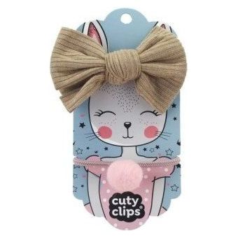 Cuty Clips Boss Bunny Παιδική Κορδέλα & Λαστιχάκι Μαλλιών No1 – Μόκα