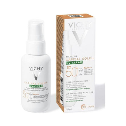 Vichy Capital Soleil UV-Clear слънцезащитен лосион за лице SPF50 40 мл 